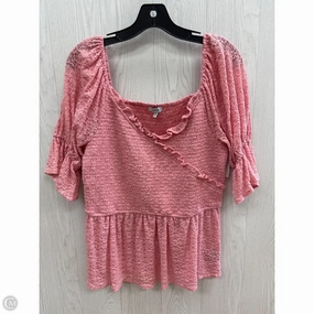 Top Short Sleeve By White Birch In Pink, Size: Xl Holiday Trend