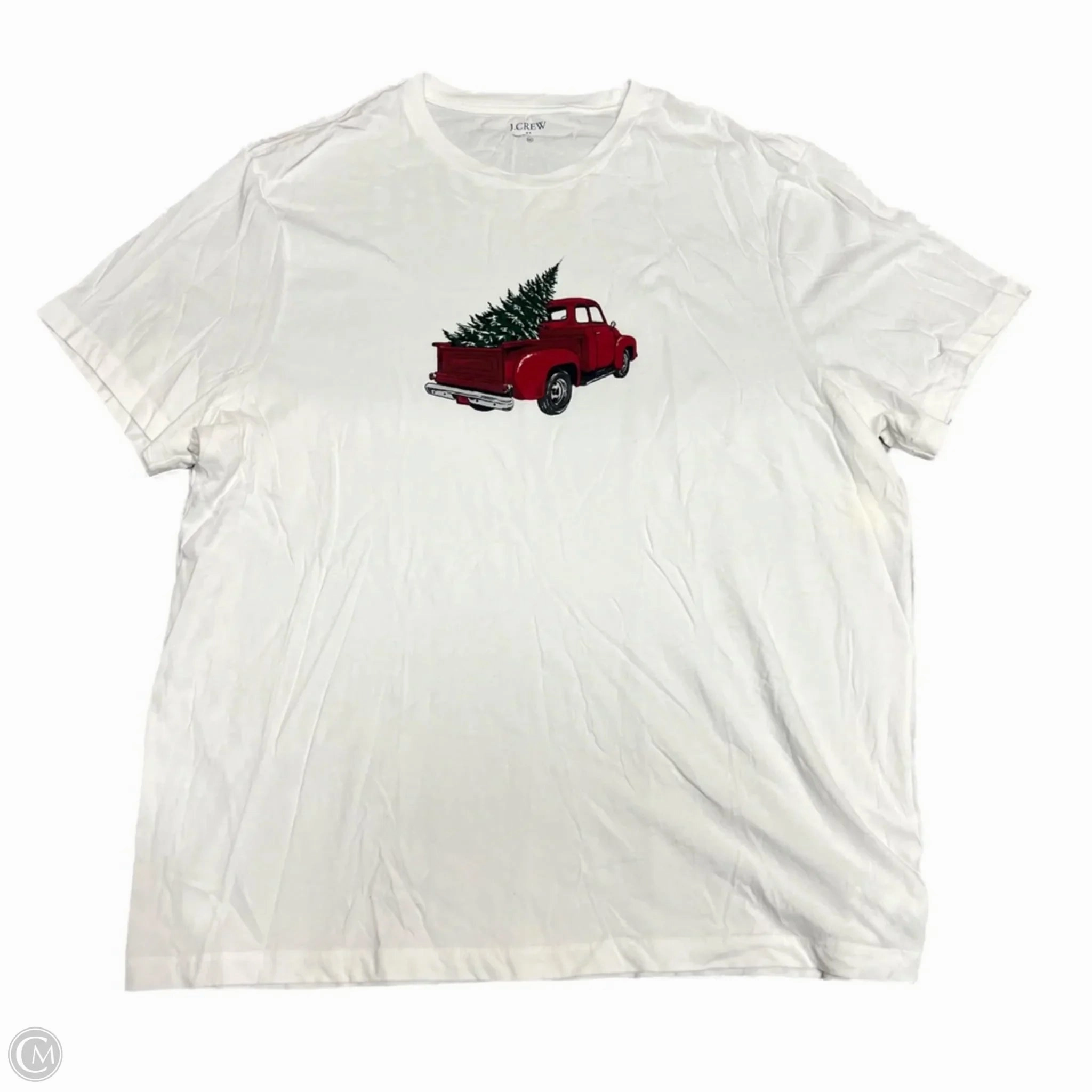 Day-to-Day Comfort Chill Comfort Look Top Short Sleeve By J. Crew In Green & White, Size: Xxl