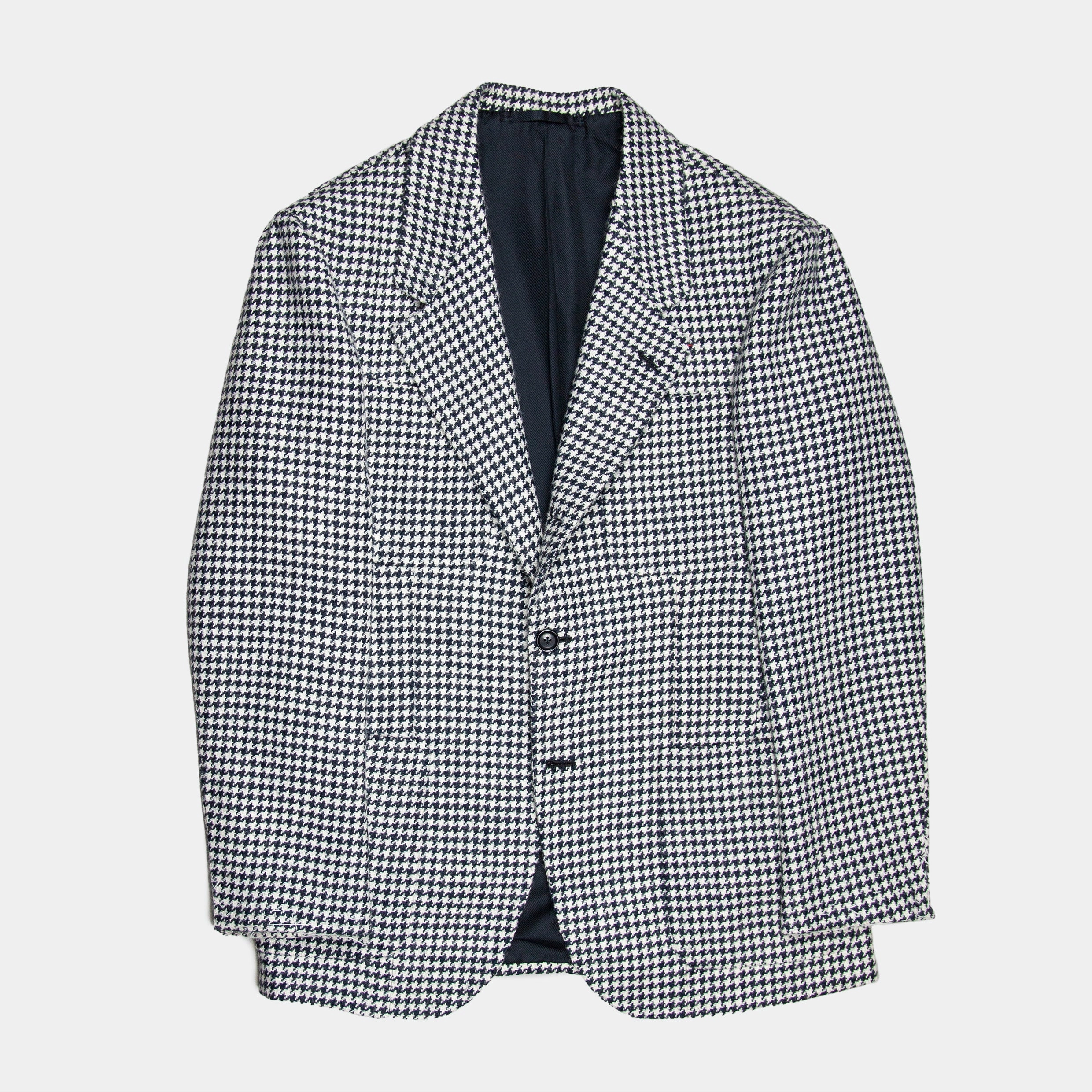 Dalcuore Single Breasted Jacket Houndstooth Magnetic Closure Options