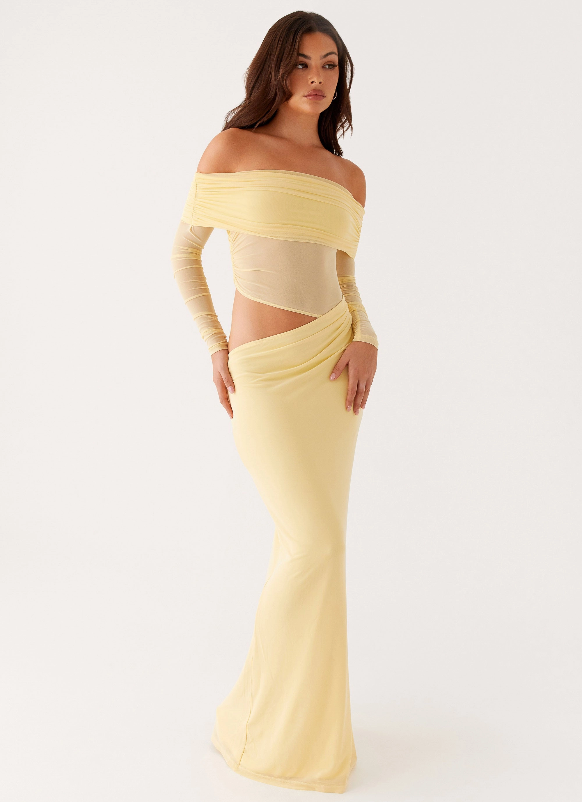Emery Maxi Dress - Yellow Glam Touch