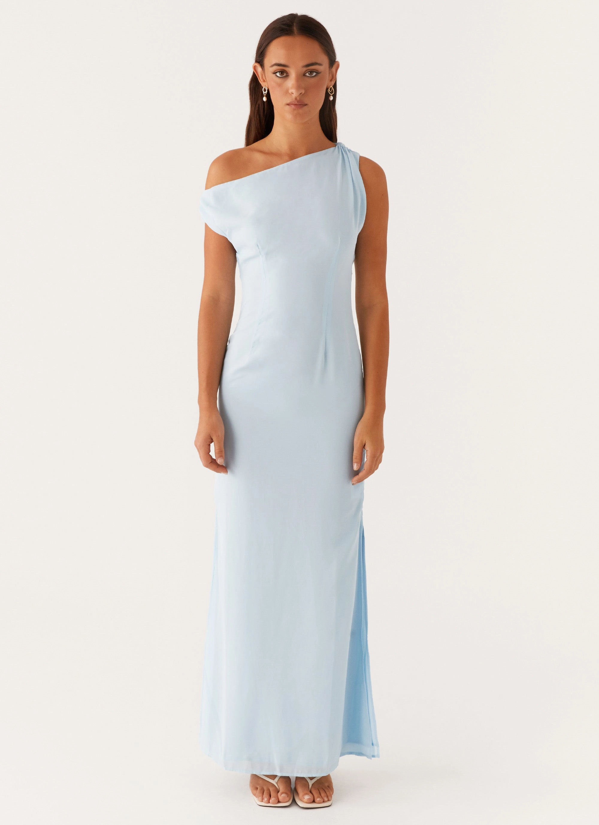 Dinner Date Maxi Dress - Blue Vintage feel Feminine Mood