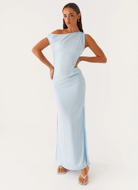 Dinner Date Maxi Dress - Blue Sunny Lace