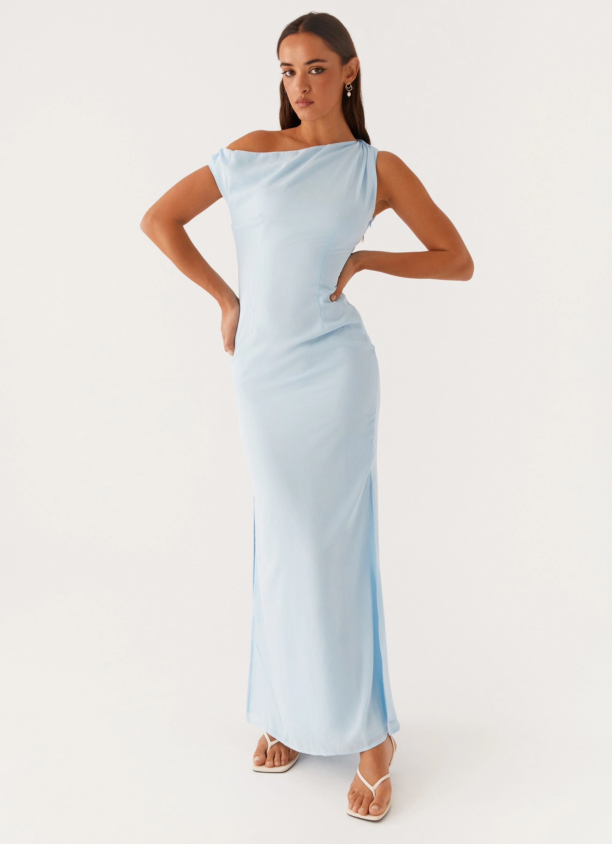 Dinner Date Maxi Dress - Blue Sunny Lace