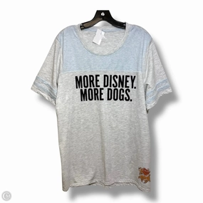 Vintage Wash Disney Top Short Sleeve Basic By Clothes Mentor In Grey, Size: 1x