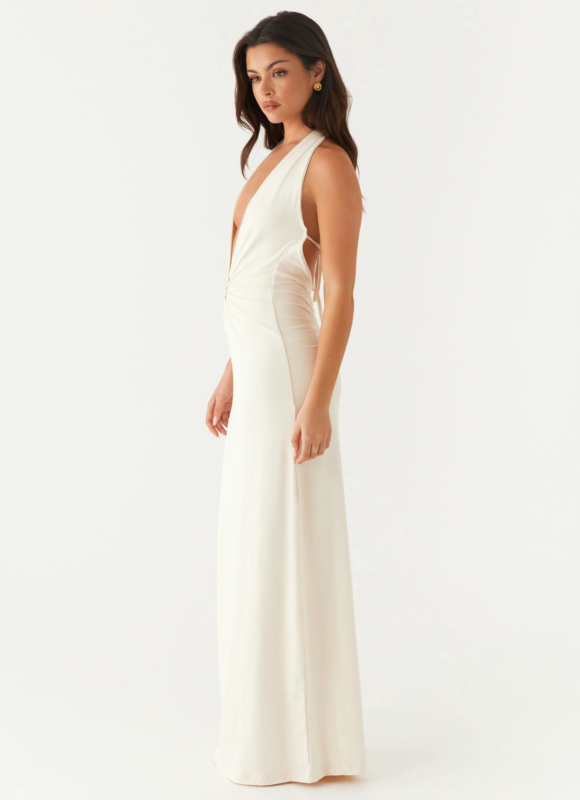 Dominica Maxi Dress - Ivory Breathable Layering Sophisticated and Relaxed