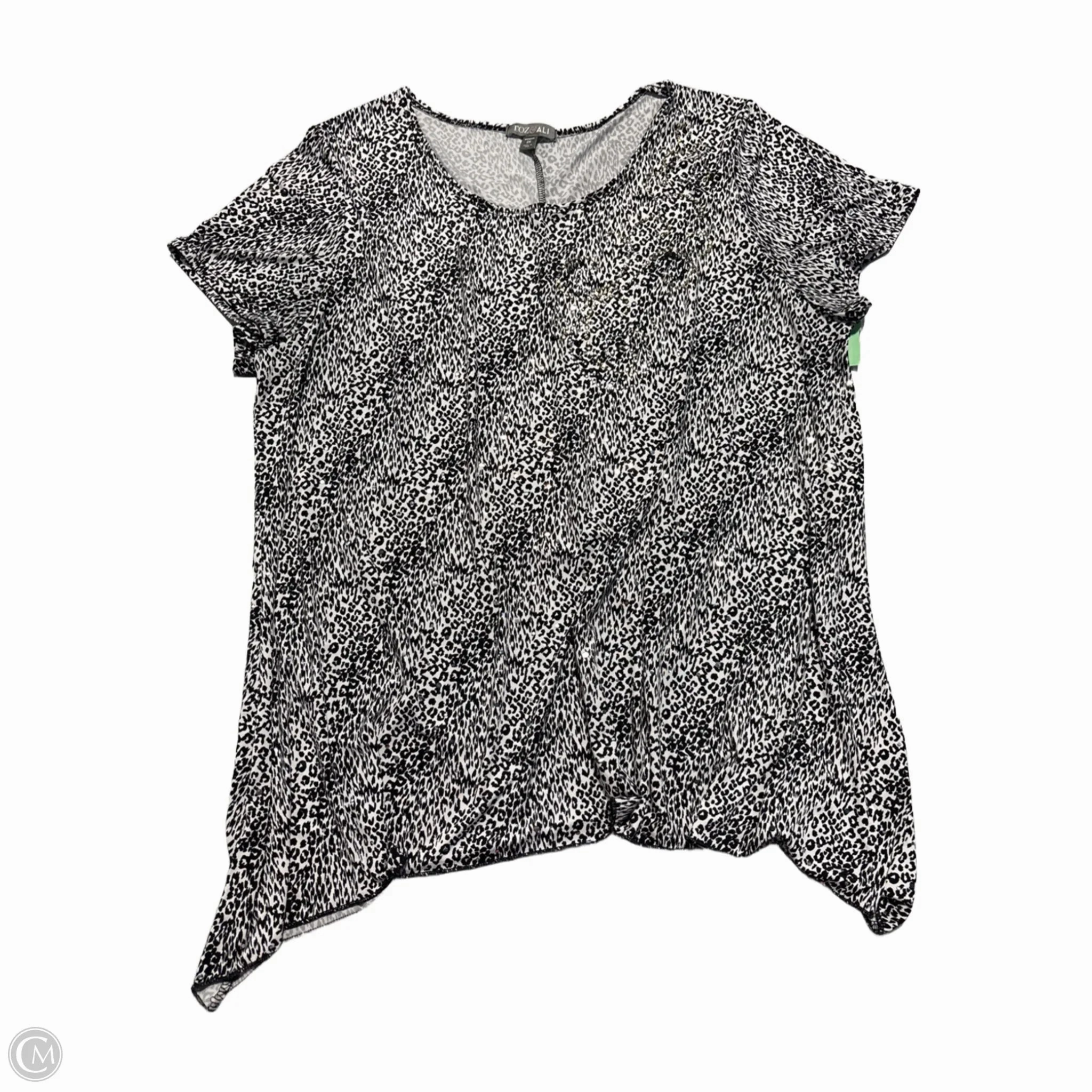 Chill Design Top Short Sleeve By Roz And Ali In Animal Print, Size: 2x