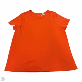 Top Short Sleeve By Sonoma In Orange, Size: 3x layerable Floral Pattern