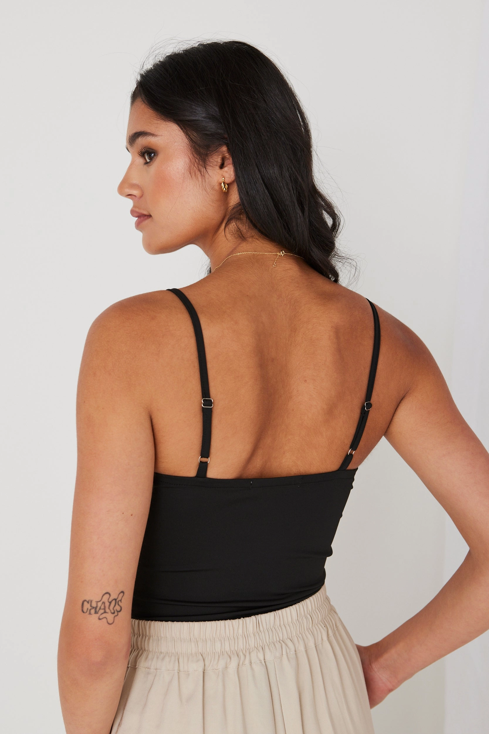 StretchComfort Tribute Black Knit Bralette