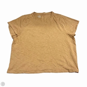 Top Short Sleeve Basic By J. Crew In Tan, Size: 3x Seasonal top Comfort Waist