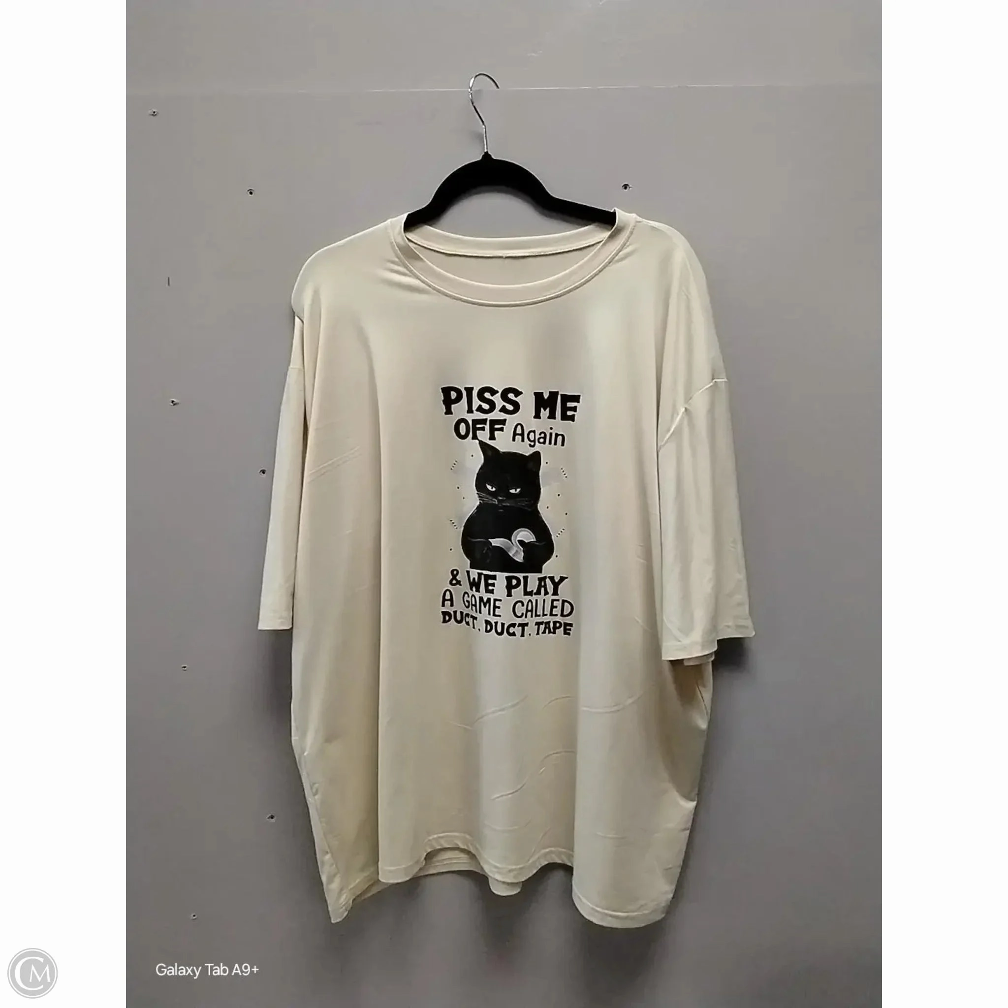 Daily Comfort Style Top Short Sleeve By Clothes Mentor In Cream, Size: 1x