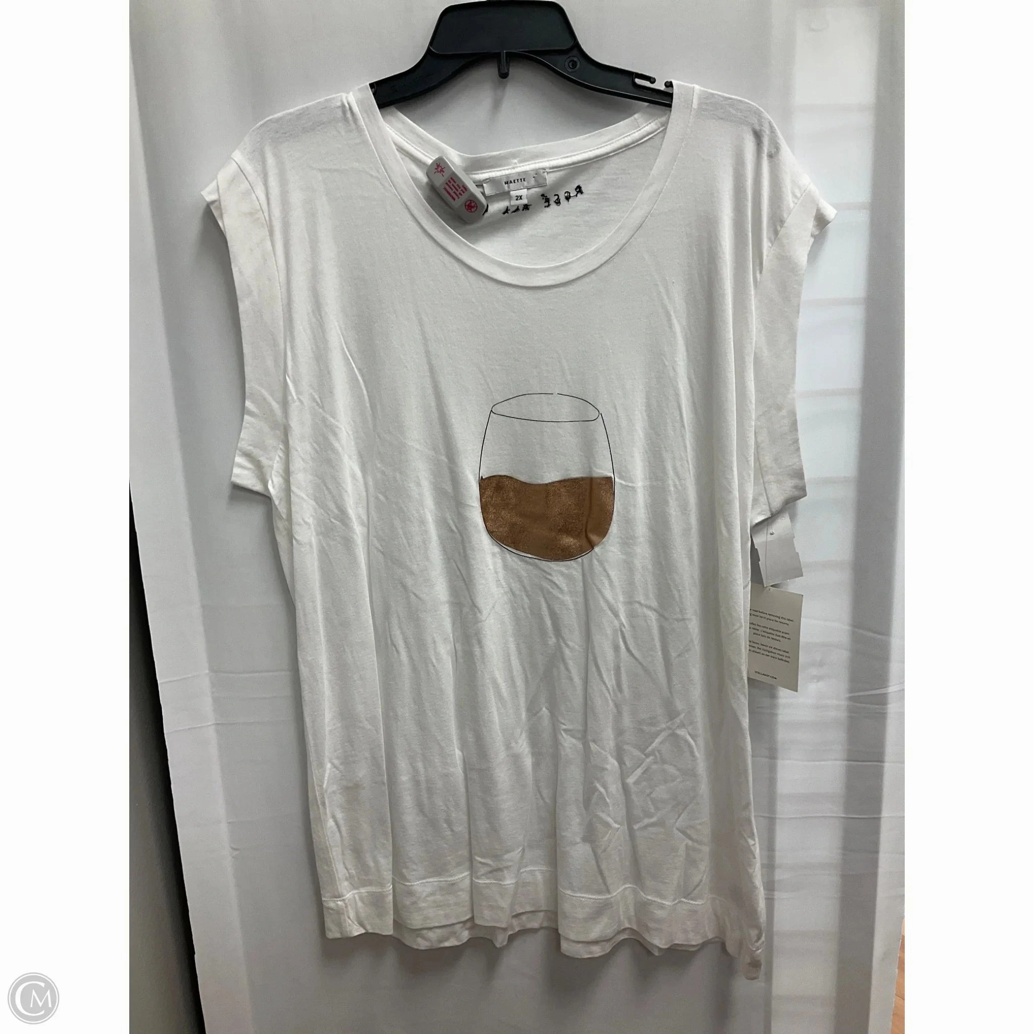 Top Short Sleeve Basic By Stella And Dot In White, Size: 2x Perfect Wear DurableStitching