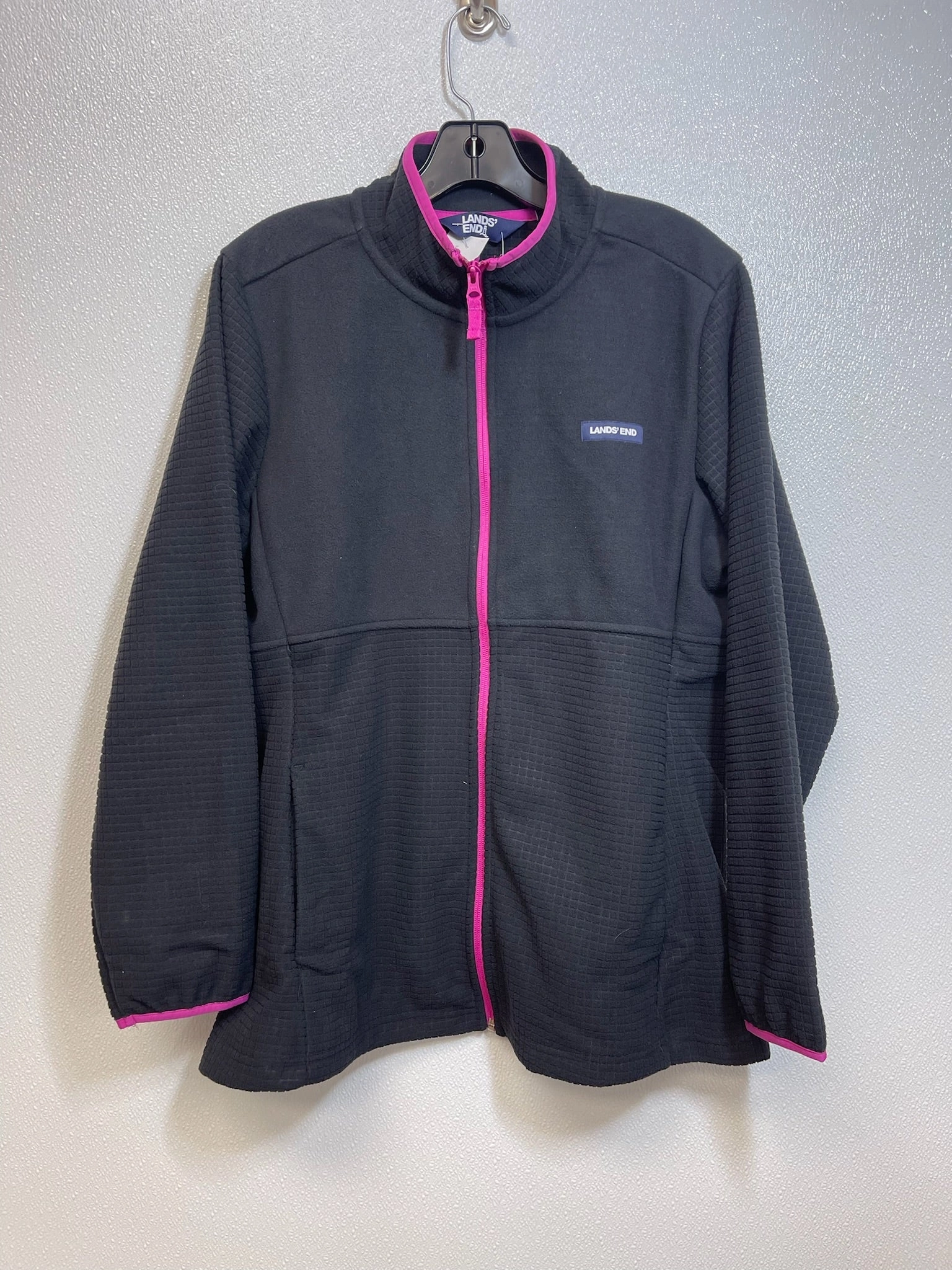 Jacket Fleece By Lands End In Black, Size: Xl Temperature Balancing Layer Microfiber Shell