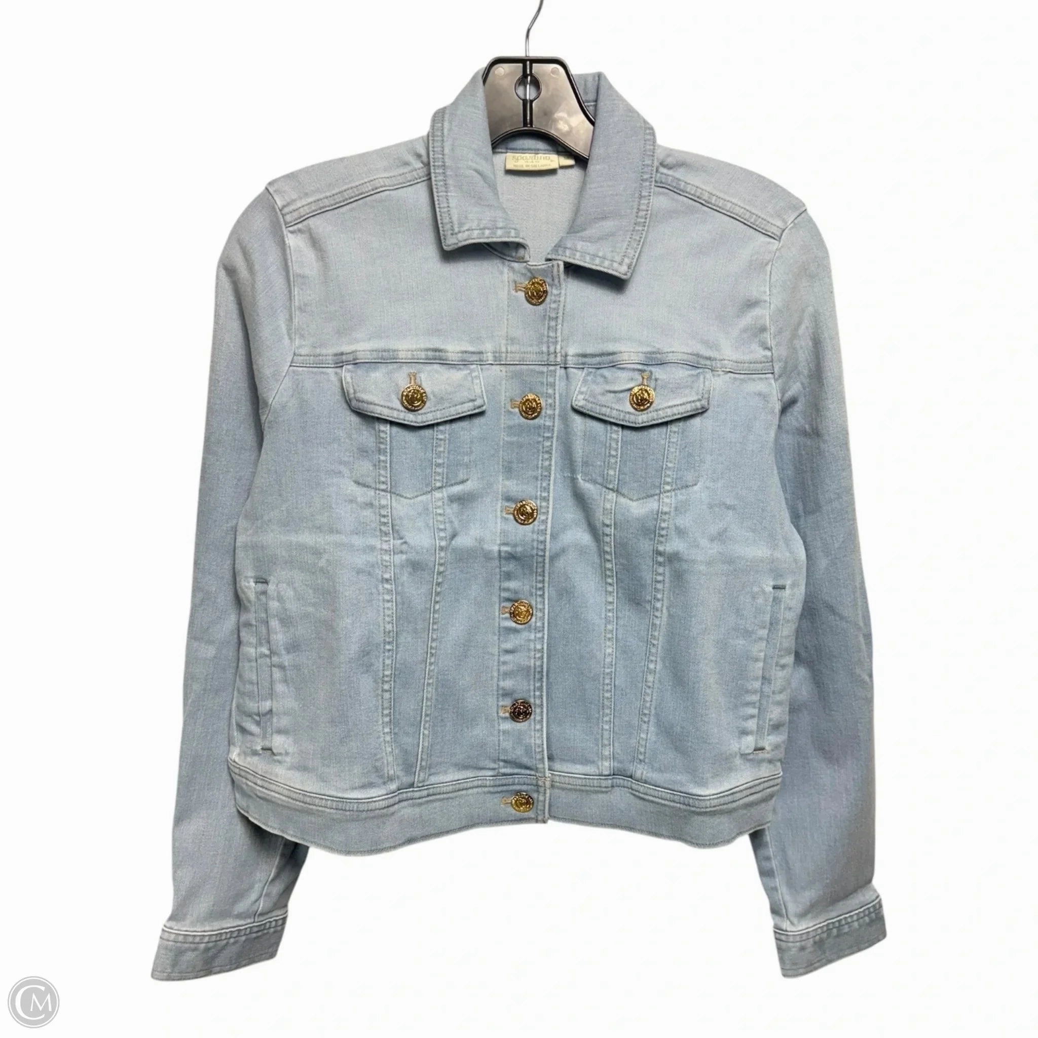 Effortless Travel Wear Leah Jacket Denim By Spartina In Grove Wash, Size: M