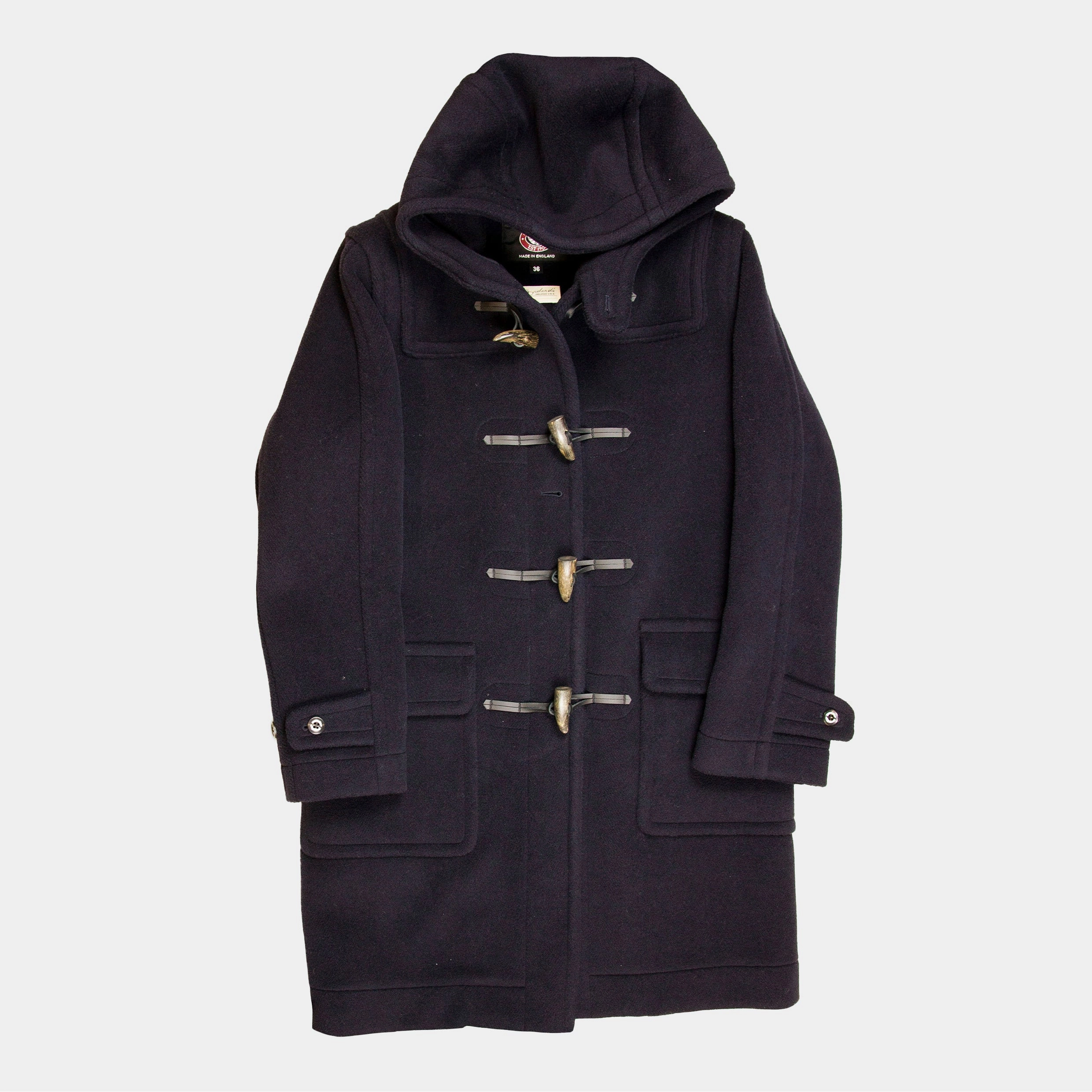 Versatile Fit Layer Effortless Travel Wear Duffle Coat Navy