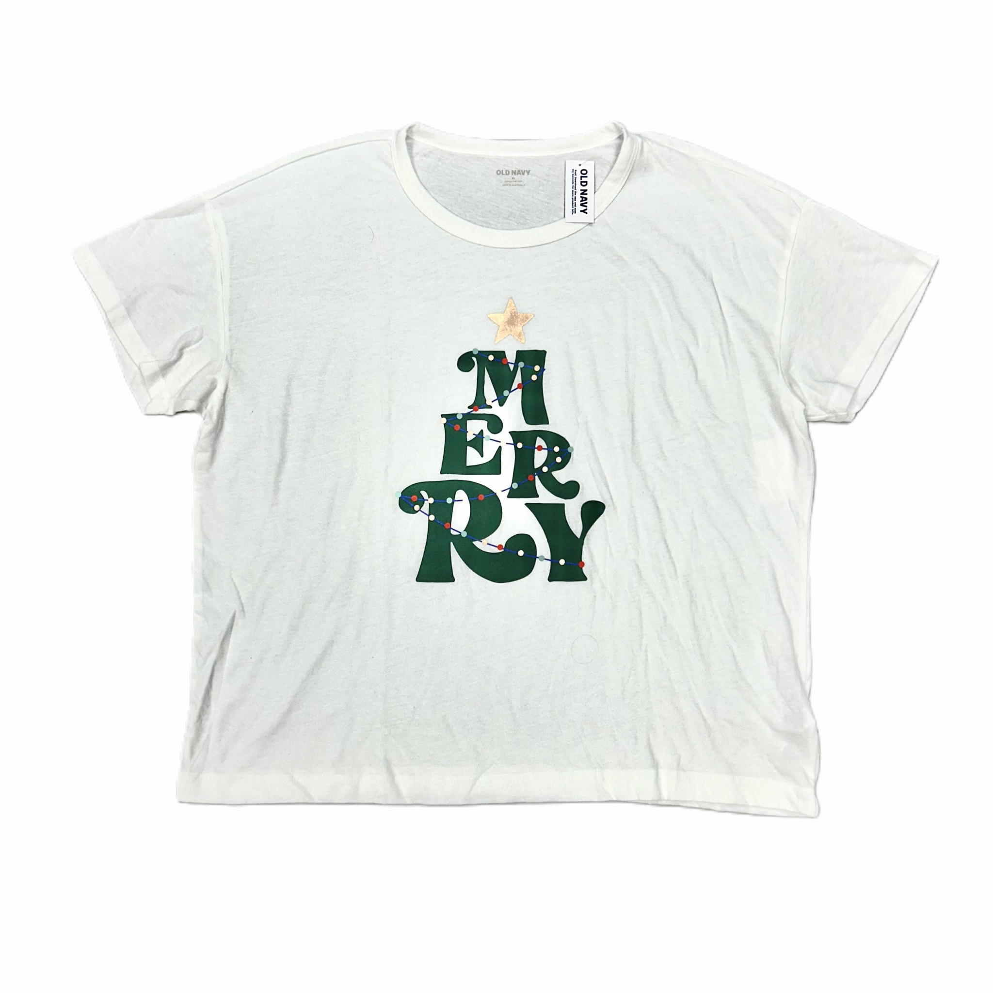 insulated Sporty Appeal Top Short Sleeve By Old Navy In White, Size: Xl