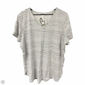 Top Short Sleeve By Stylus In White, Size: 2x High Durability Weave Stretch waistband