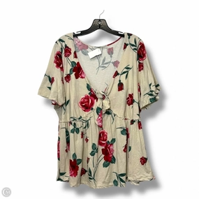 Printed design Top Short Sleeve By Torrid In Floral Print, Size: 3x