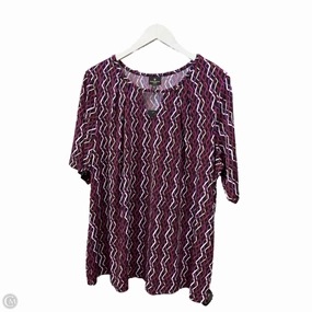 Top Short Sleeve By Worthington In Purple, Size: 1x Stylish piece