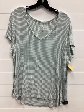 Top Ss By Maurices In Green, Size:2X Striped modernity