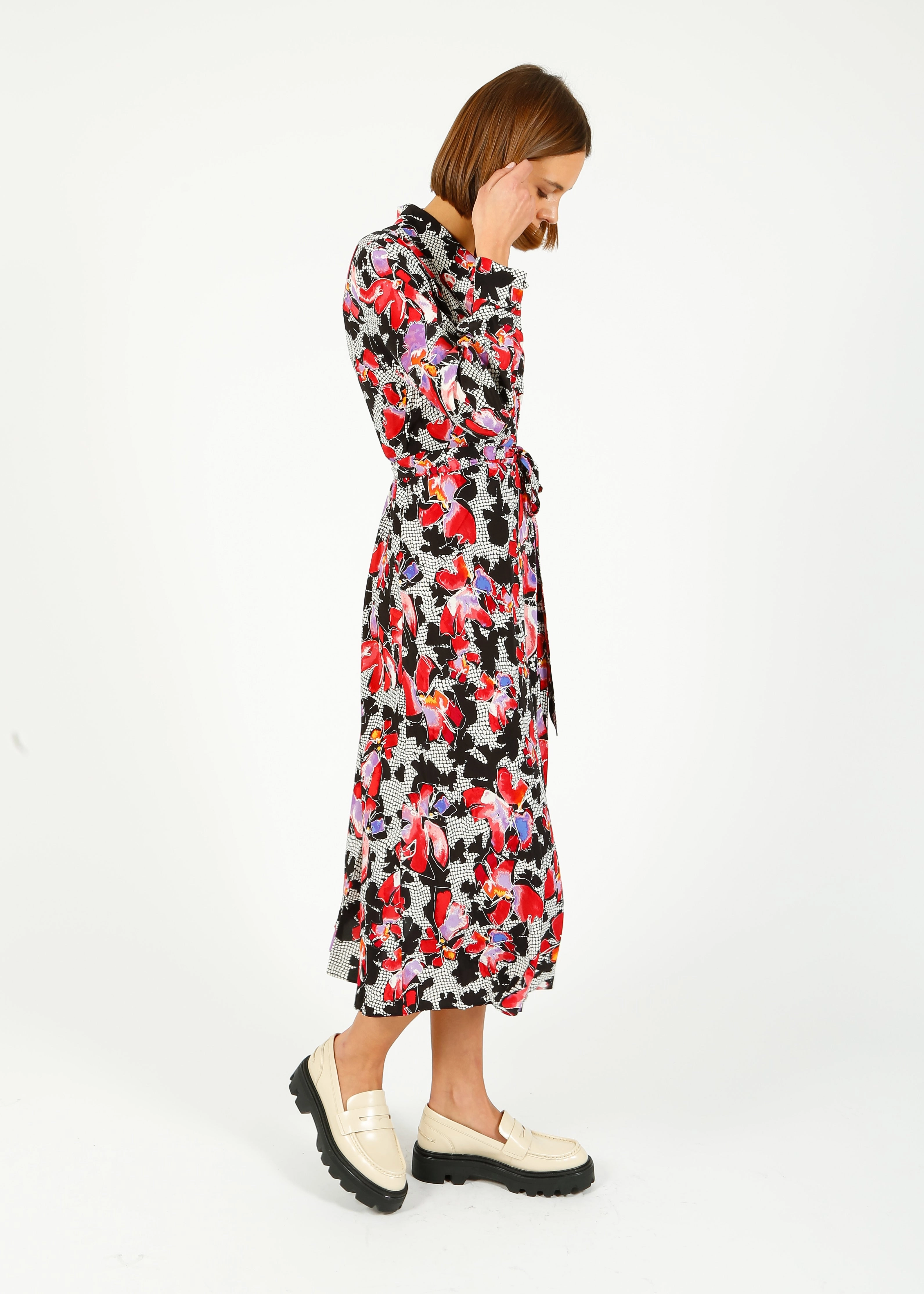 Smart Blend Unisex Option DVF Tori Dress in Odette Floral