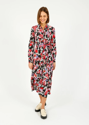 Pleated-Skirt DVF Tori Dress in Odette Floral