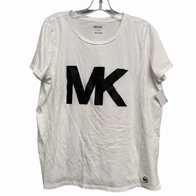 ethical Casual layering piece Top Ss Basic By Michael By Michael Kors In Black & White, Size:Xl