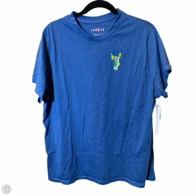 Top Short Sleeve Luxury Designer By Jordan In Navy, Size: 1x Trendy Top