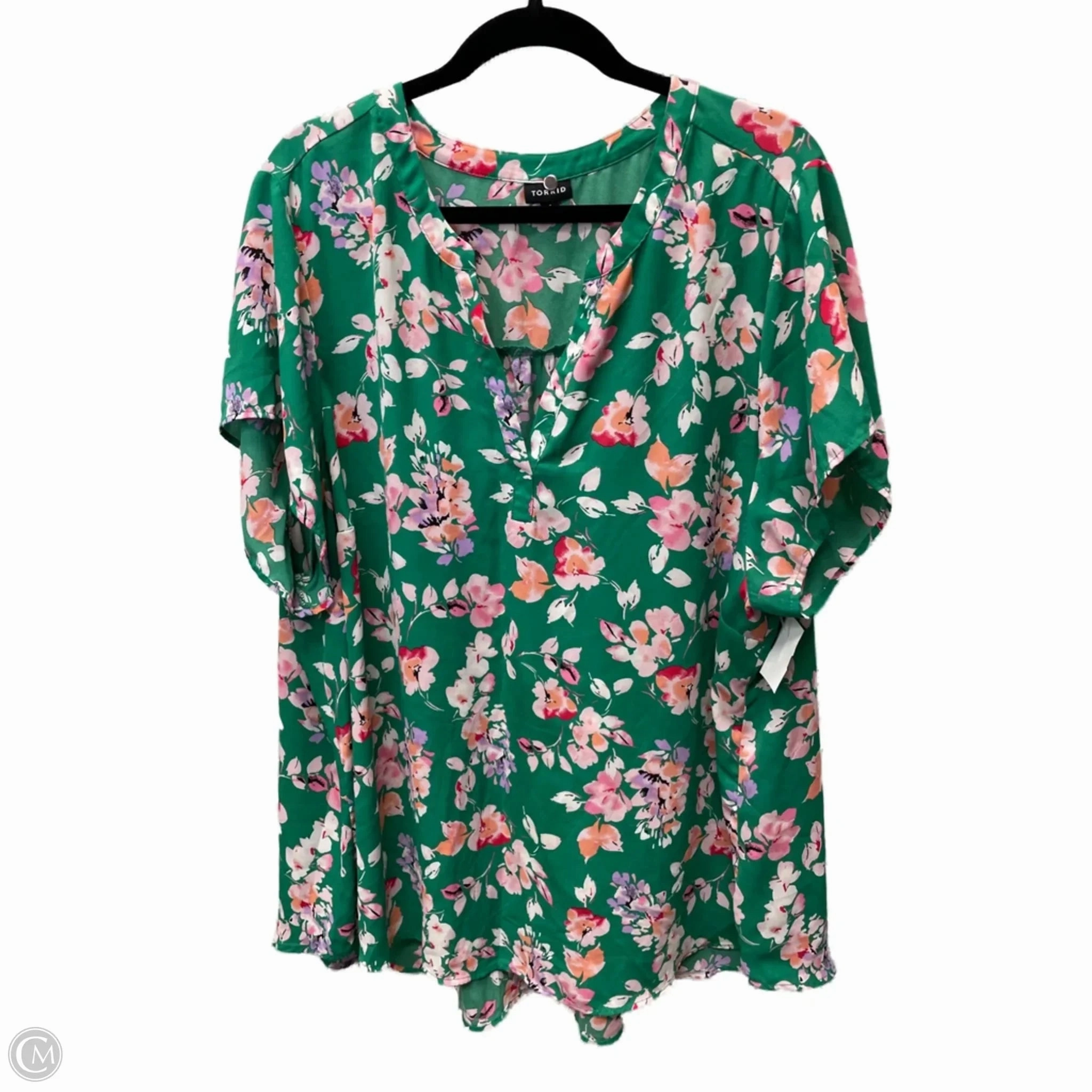 Limited Edition Top Short Sleeve By Torrid In Floral Print, Size: 4x