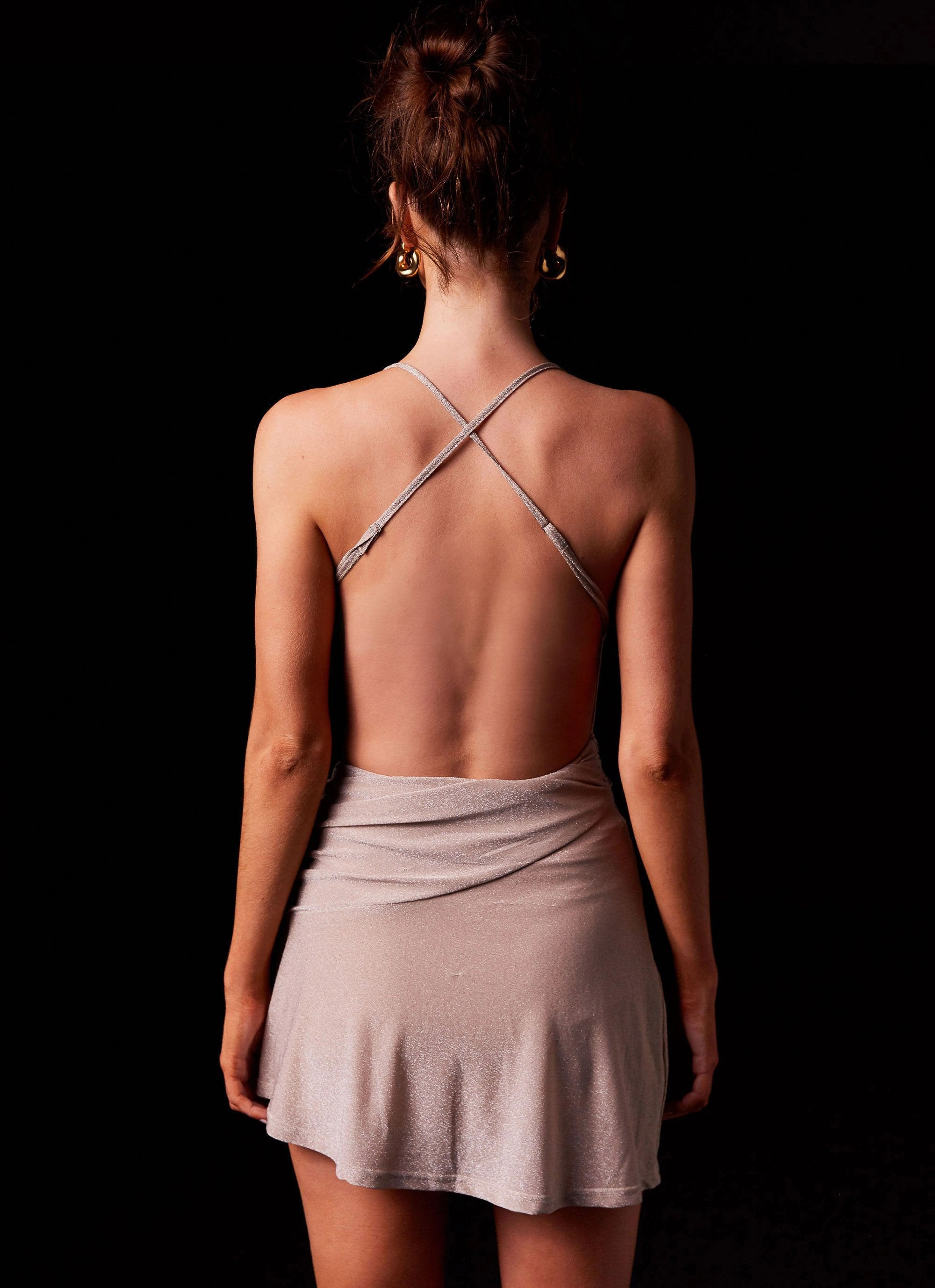 Trend-Inspired Japan Cool Eclipse Energy Mini Dress - Glitter Glow