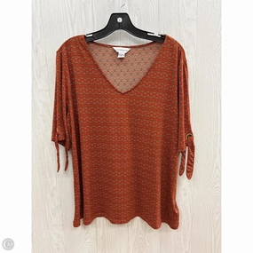 Sport Flex Fit Relaxed Wear Top Short Sleeve By Liz Claiborne In Orange, Size: Xl