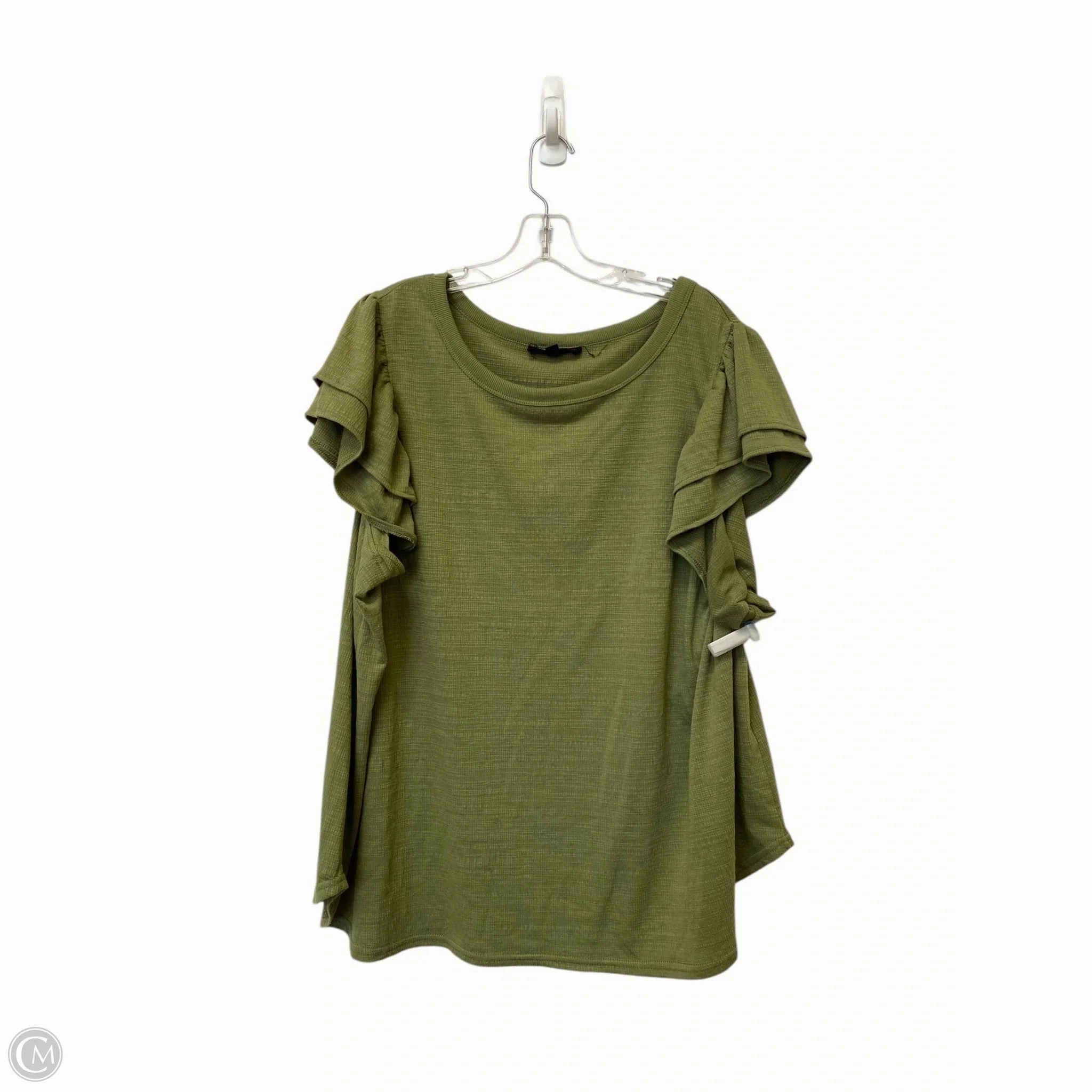Top Short Sleeve Basic By Jane And Delancey In Green, Size: 3x All Day Flex High Density Weave