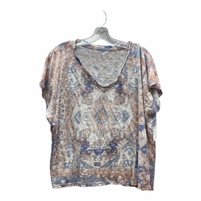 ThermoregulatingFabric Casual Active Wear Top Ss Basic By Lucky Brand In Blue & White, Size:Xl