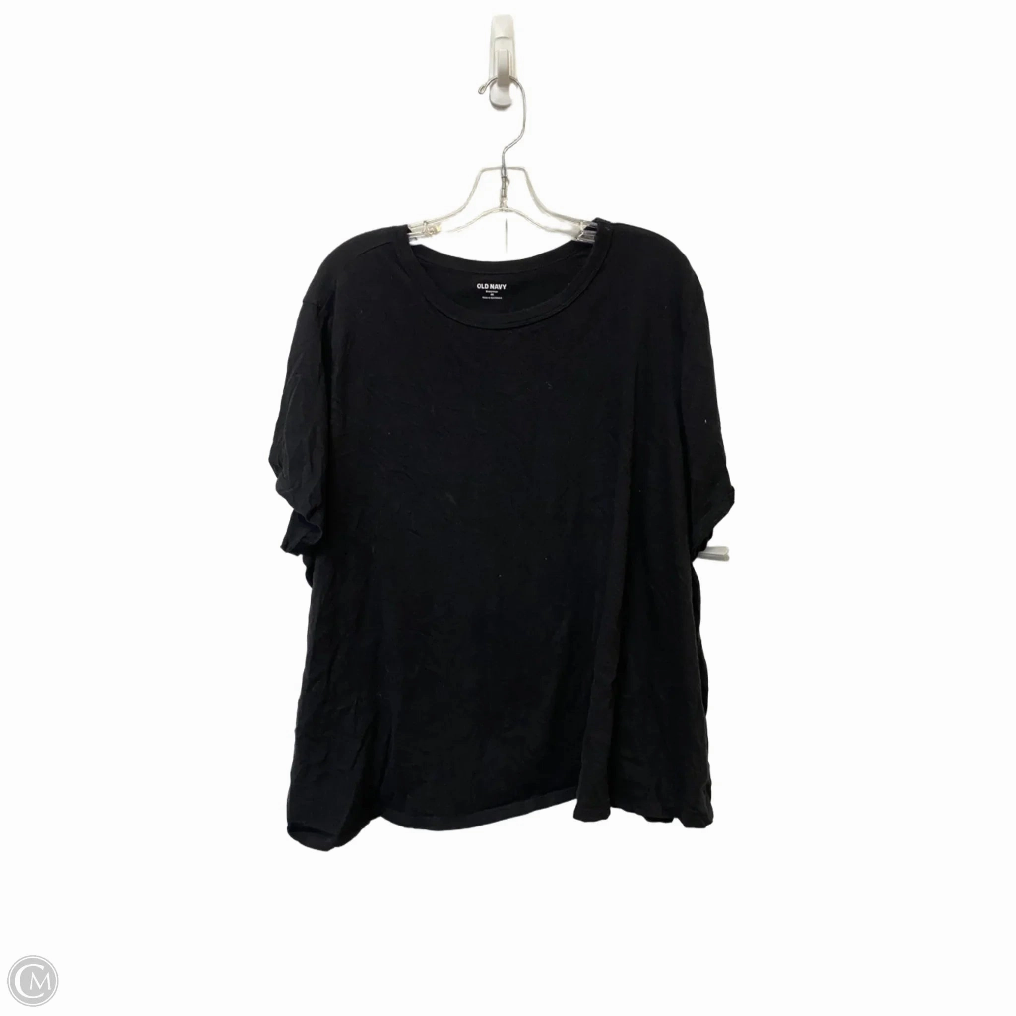 Top Short Sleeve Basic By Old Navy In Black, Size: 4x Everyday Fashion