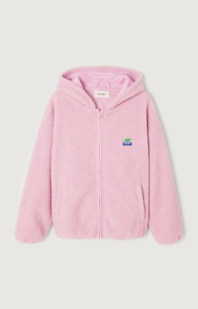 Americna Vintage Hoktown Fleece Hoodie  in Dragee Chine Contemporary Fit