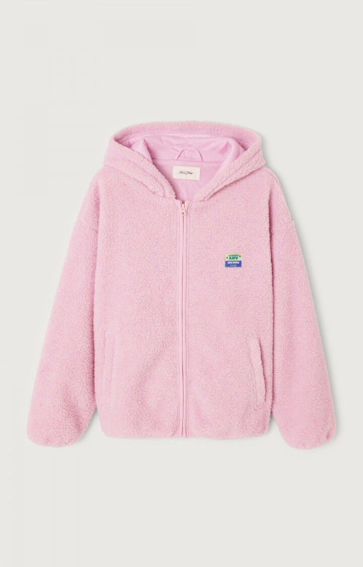 Americna Vintage Hoktown Fleece Hoodie  in Dragee Chine Contemporary Fit