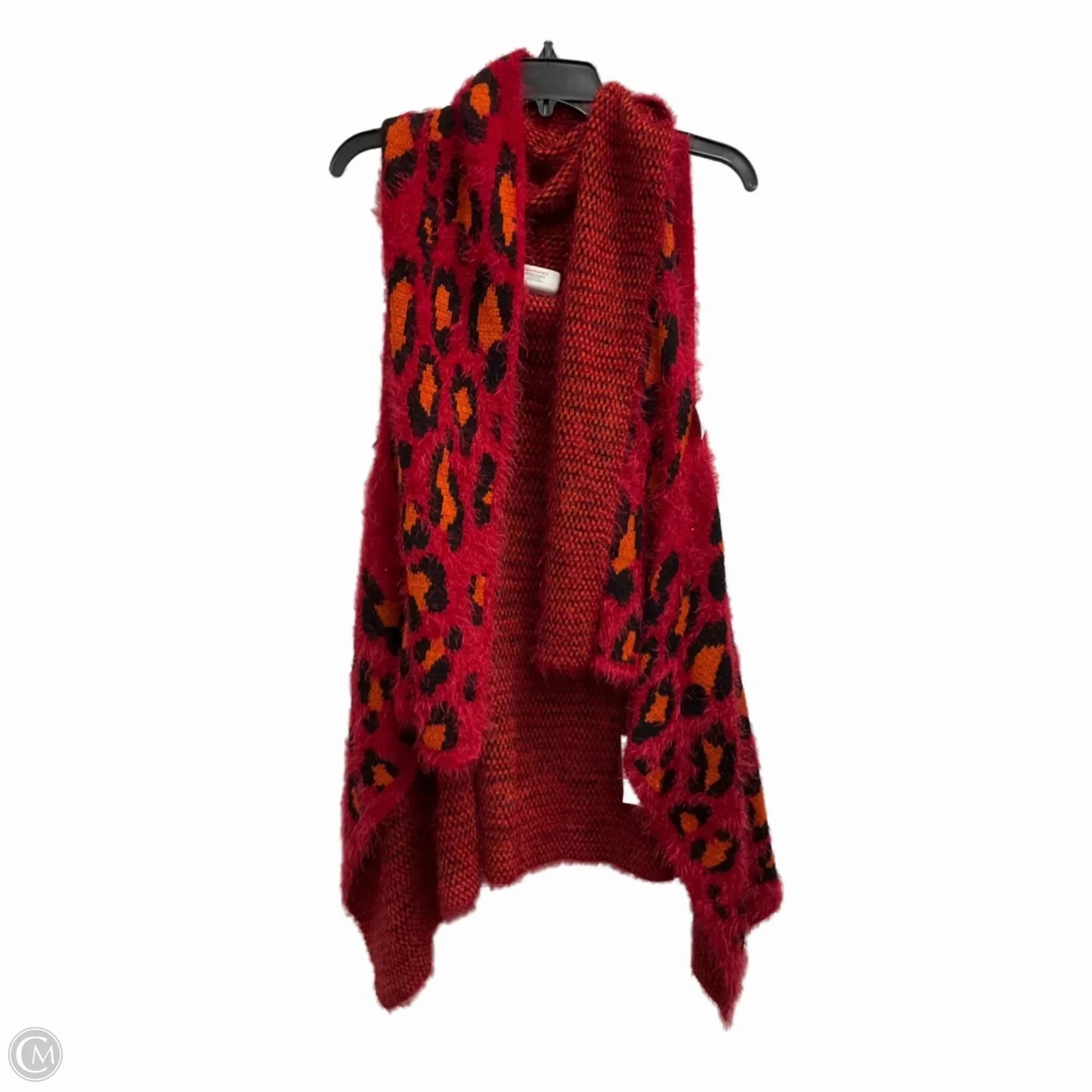 Poncho By Clothes Mentor In Red, Size: Osfm Thermal regulation