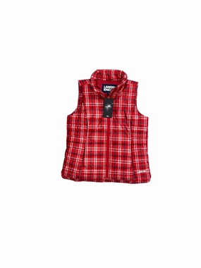 Compact Fit Look SnapFastenings Vest Puffer & Quilted By Lands End In Plaid Pattern, Size: Xs