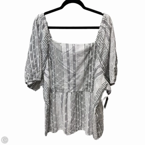 Top Short Sleeve By Lane Bryant In Striped Pattern, Size: 4x Relaxing Day