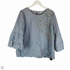 Top Short Sleeve By Crown And Ivy In Striped Pattern, Size: 2x Light and Soft Functional Side Gussets
