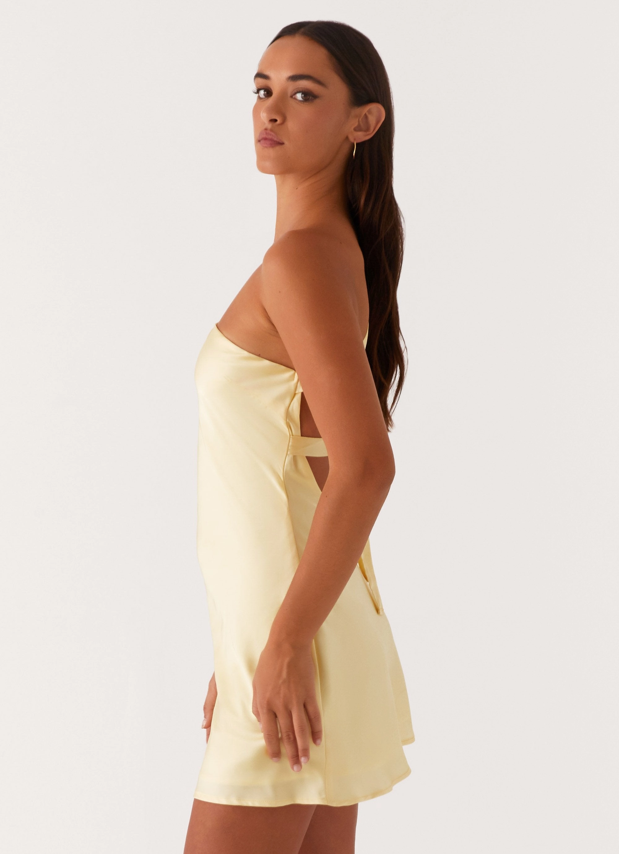 Cozy Mood Lights Out Mini Dress - Yellow