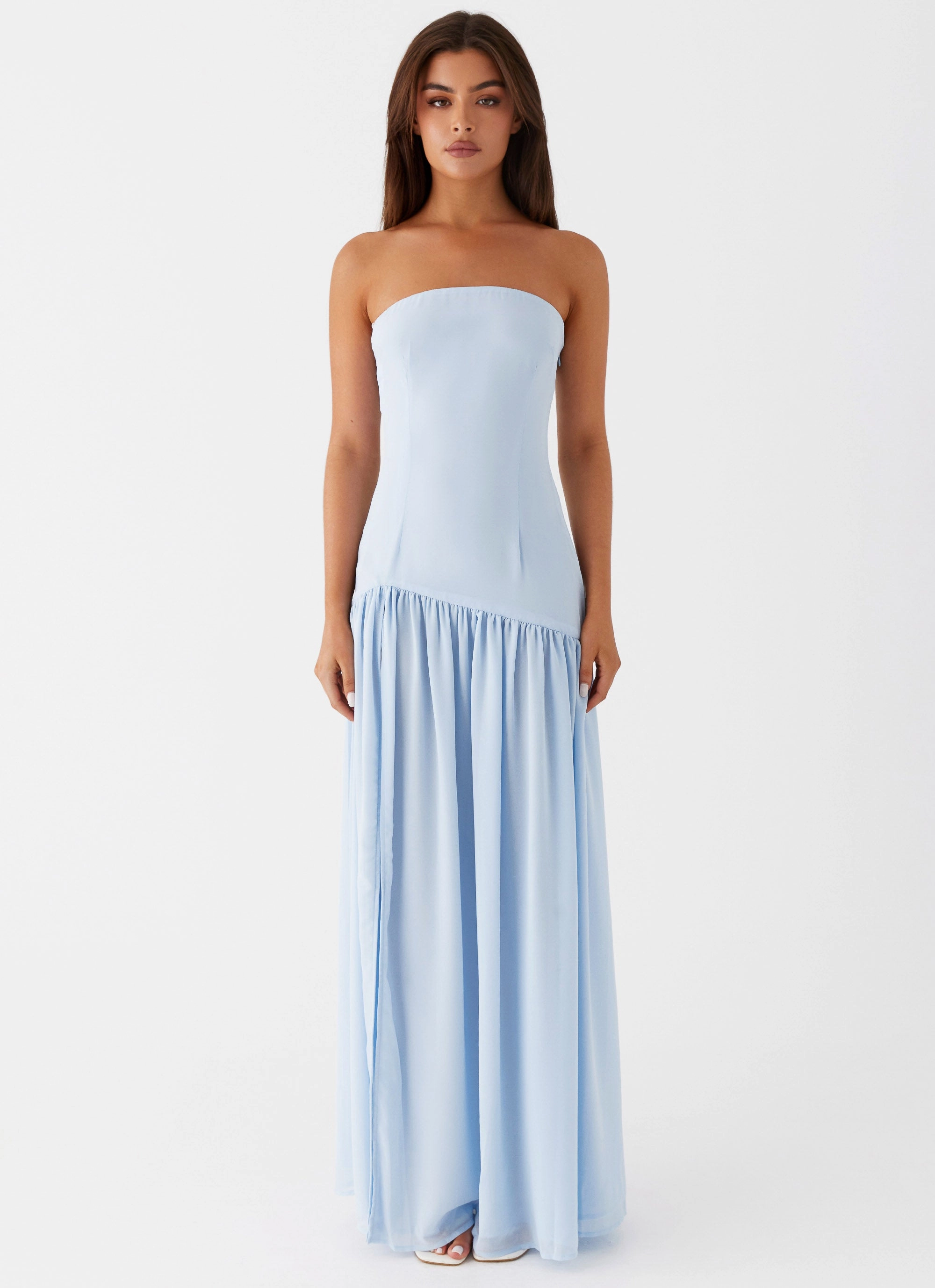 Casual day-to-night piece Lightweight Fit Eden Strapless Maxi Dress - Blue