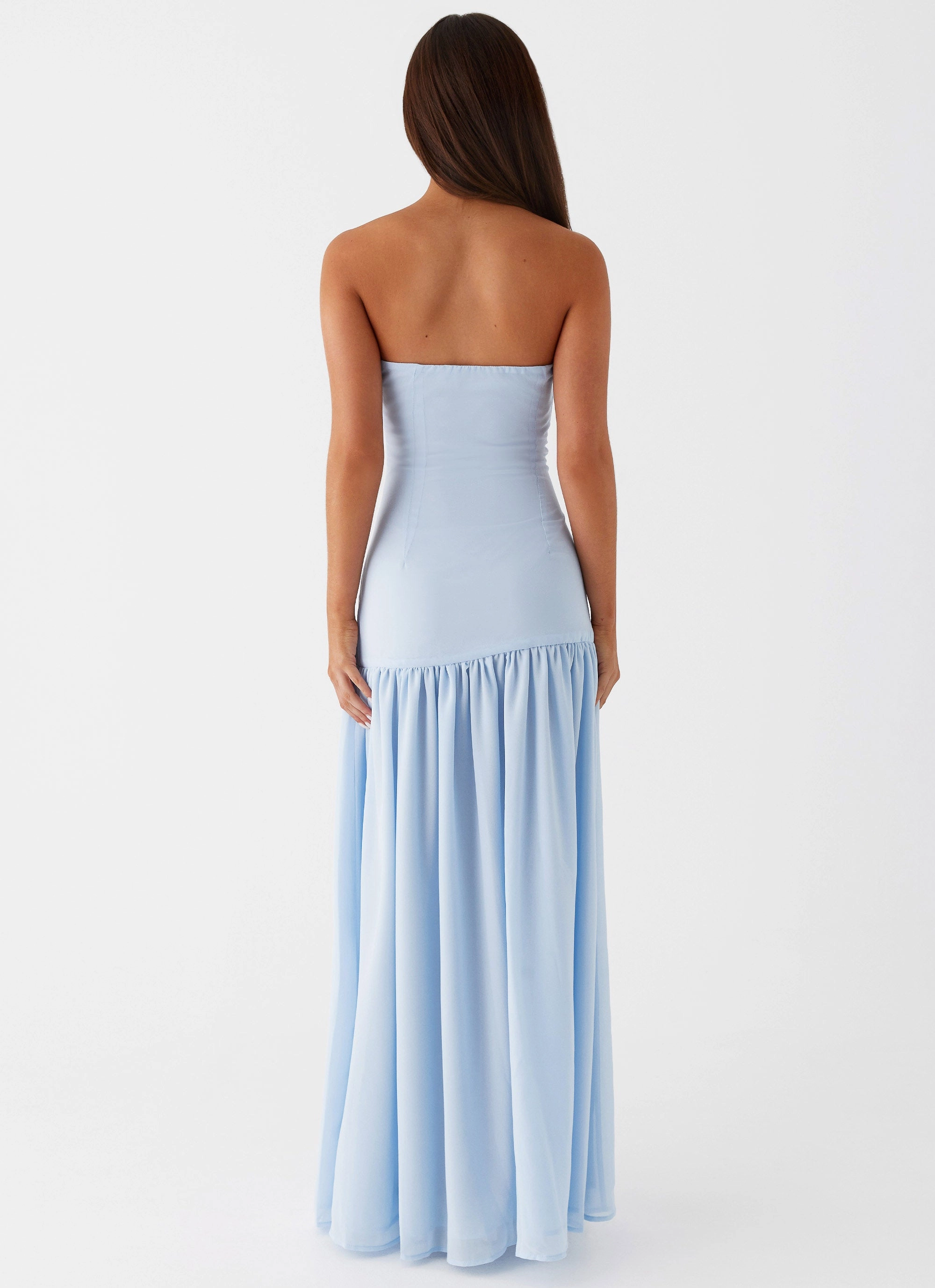 Mid layer Versatile party outfit Eden Strapless Maxi Dress - Blue