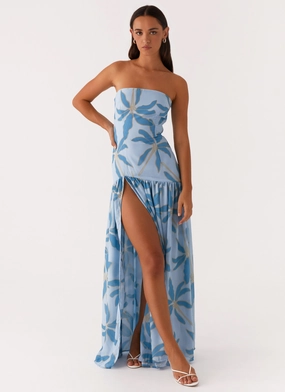 Clean Flow Form Flow Eden Strapless Maxi Dress - Opulent Blue