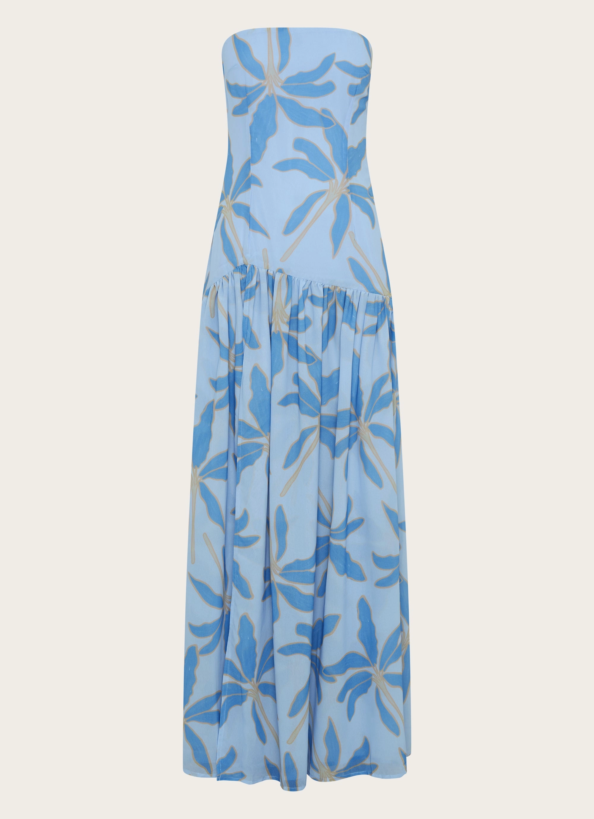 Timeless Layer Bold Mood Eden Strapless Maxi Dress - Opulent Blue