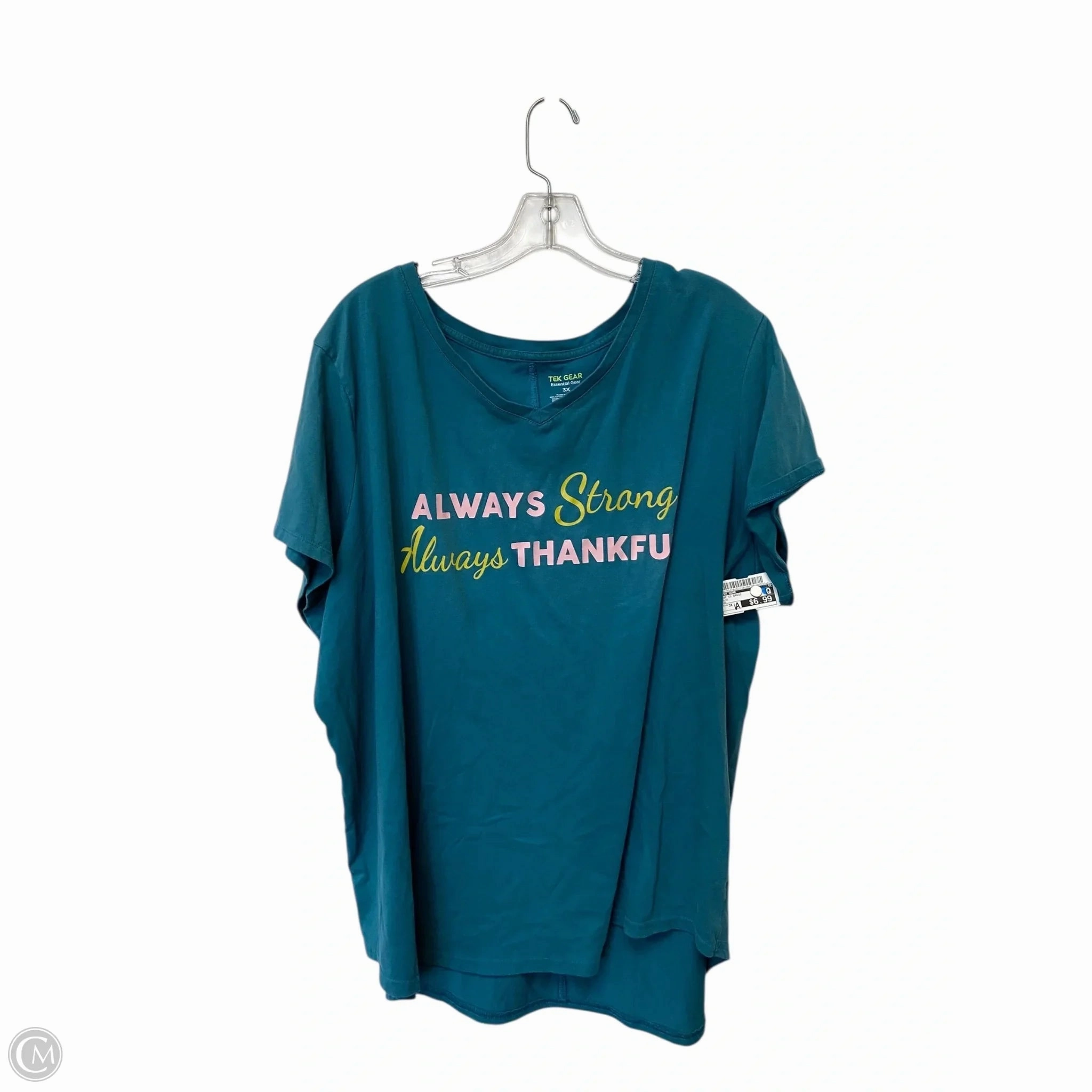 Top Short Sleeve Basic By Tek Gear In Blue, Size: 3x Versatile Performance