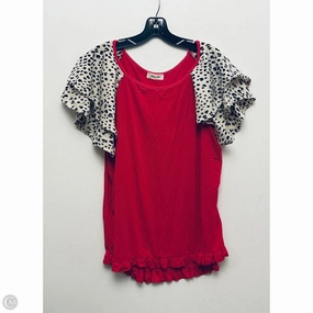 Relaxed Vibe Layering Wear Top Short Sleeve By Beeson River In Pink, Size: 1x