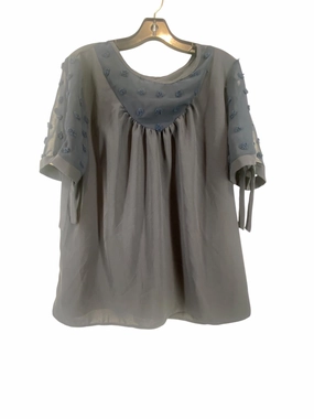 Formal Style Top Short Sleeve By Clothes Mentor In Navy, Size: 1x