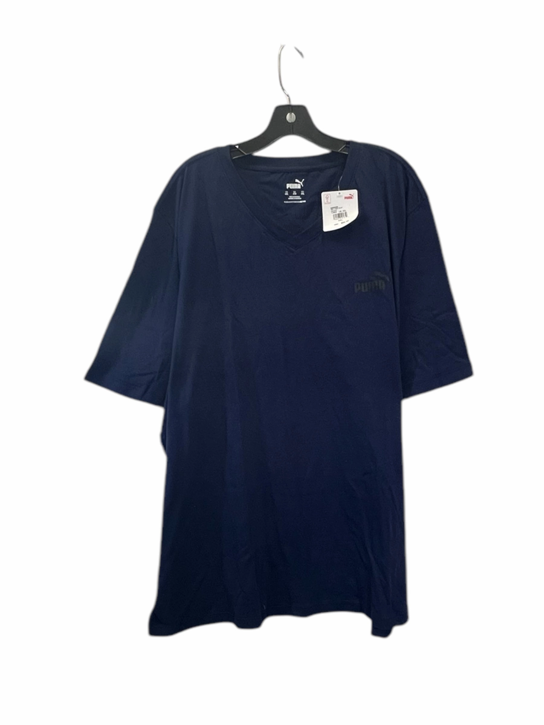 Top Short Sleeve Basic By Puma In Navy, Size: 4x right size