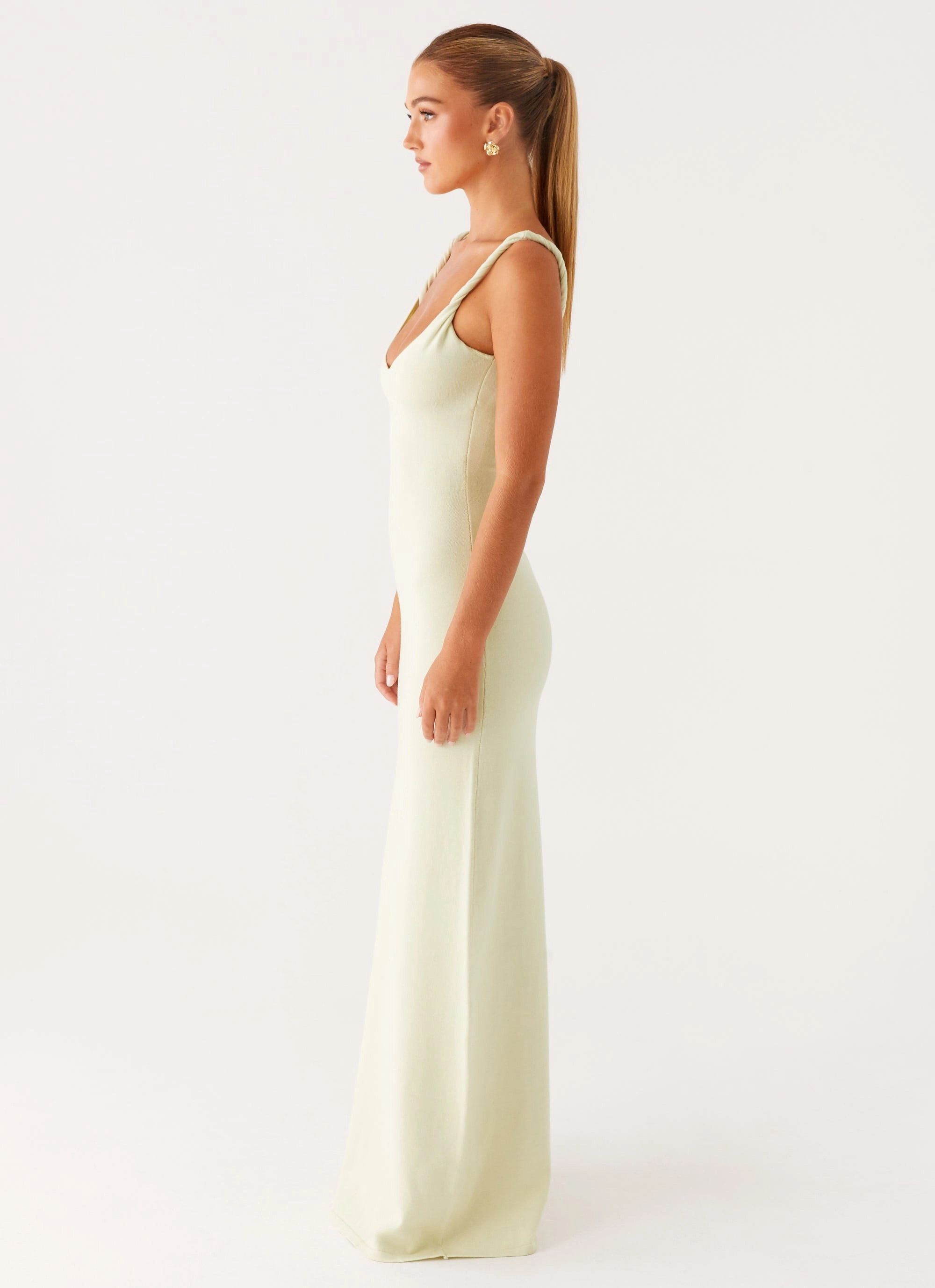 Anastasia Maxi Dress - Sage Effortless Waist Design Work Pairing