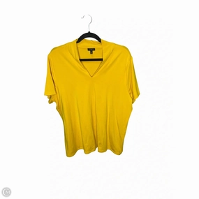 Casual everyday wear Top Short Sleeve By Talbots In Yellow, Size: 2x